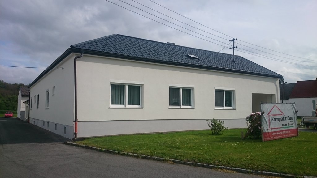 Fassade eines Einfamilienhauses